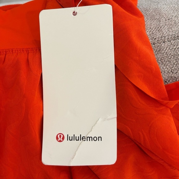 NWT Lululemon Fast & Free High Rise Shorts 2" Insense Emboss Solar Orange Size 6 - Picture 6 of 8